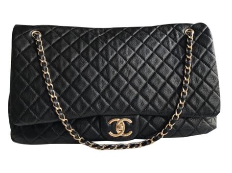 chanel timeless bag so black second hand|sac Chanel timeless xxl.